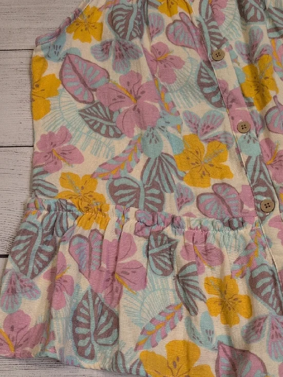 Cat & Jack Girls Floral Tank and Shorts Set - Yellow, Pink, Gray, Blue - Picture 3 of 13